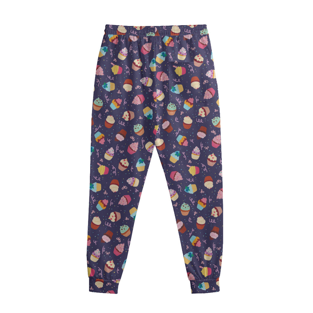 Mini Cupcake Pattern Print Sweatpants