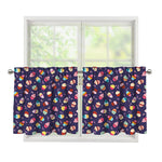 Mini Cupcake Pattern Print Tier Curtains