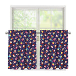 Mini Cupcake Pattern Print Tier Curtains