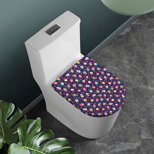 Mini Cupcake Pattern Print Toilet Lid Cover