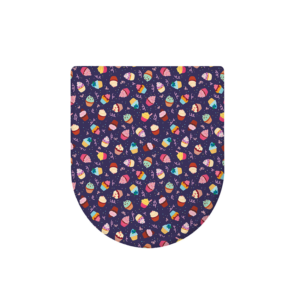 Mini Cupcake Pattern Print Toilet Lid Cover