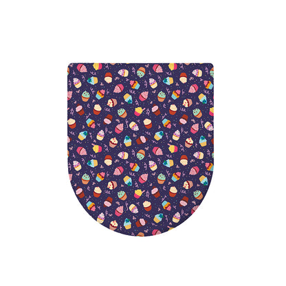 Mini Cupcake Pattern Print Toilet Lid Cover
