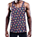 Mini Cupcake Pattern Print Men's Workout Tank Top