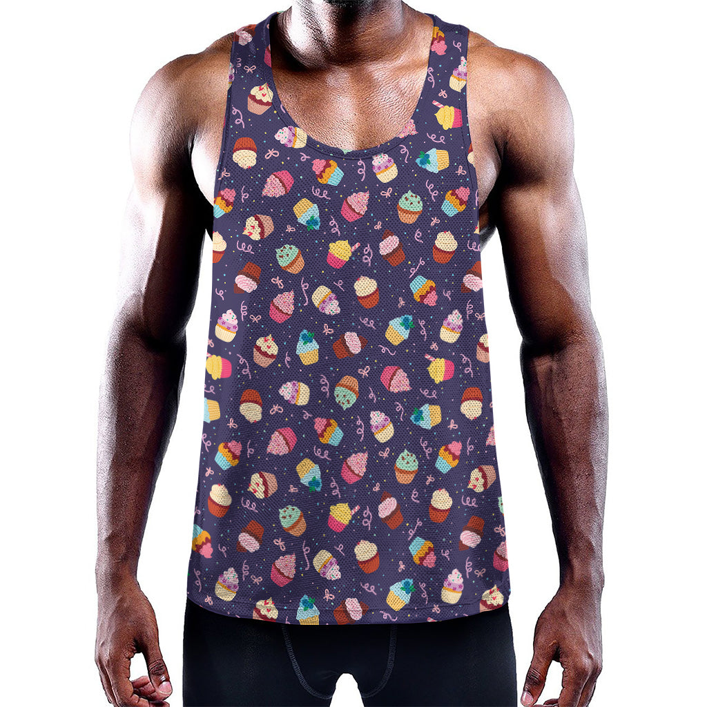 Mini Cupcake Pattern Print Training Tank Top