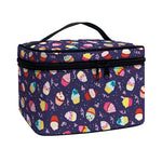 Mini Cupcake Pattern Print Travel Makeup Bag