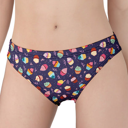 Mini Cupcake Pattern Print Women's Panties