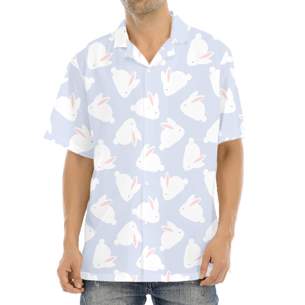 Mini Rabbit Pattern Print Aloha Shirt