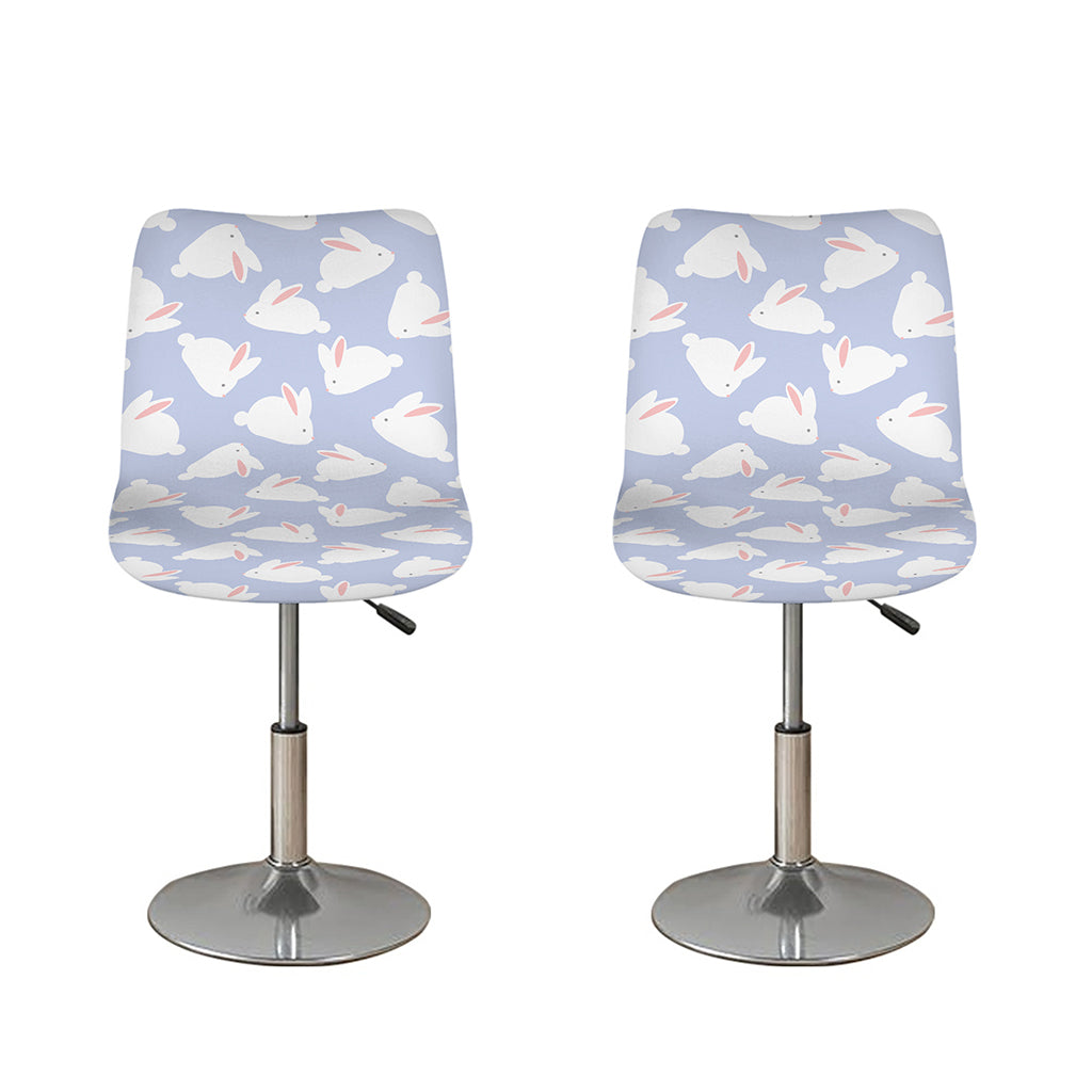 Mini Rabbit Pattern Print Bar Stool Covers
