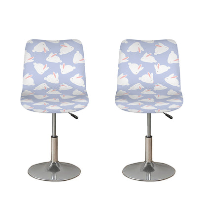 Mini Rabbit Pattern Print Bar Stool Covers