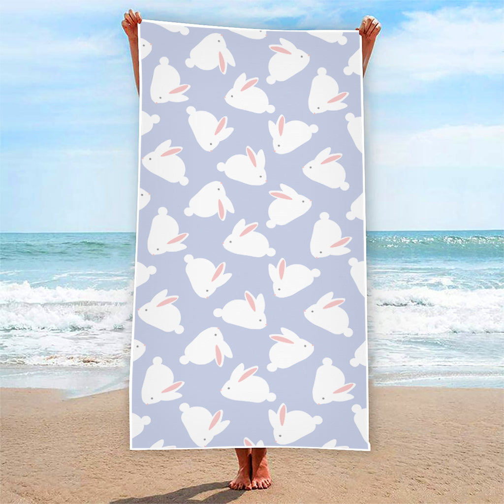 Mini Rabbit Pattern Print Beach Towel