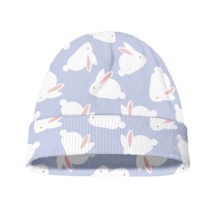 Mini Rabbit Pattern Print Beanie