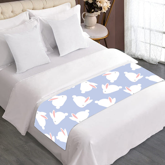 Mini Rabbit Pattern Print Bed Runner