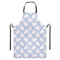 Mini Rabbit Pattern Print Bib Apron With Pocket
