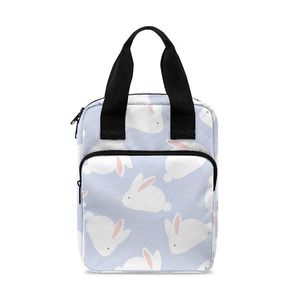 Mini Rabbit Pattern Print Bible Tote Bag