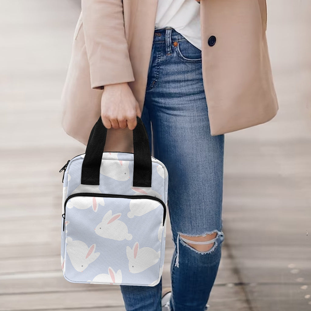 Mini Rabbit Pattern Print Bible Tote Bag