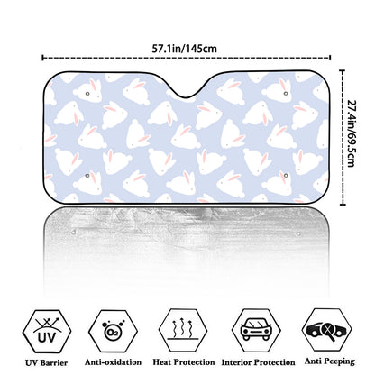Mini Rabbit Pattern Print Car Windshield Sun Shade