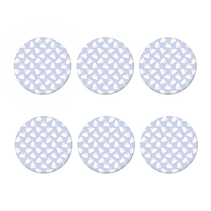 Mini Rabbit Pattern Print Coaster Set