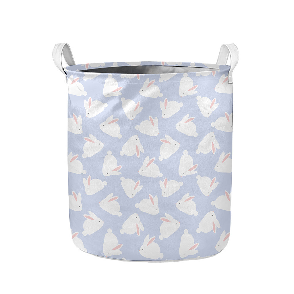 Mini Rabbit Pattern Print Collapsible Laundry Basket
