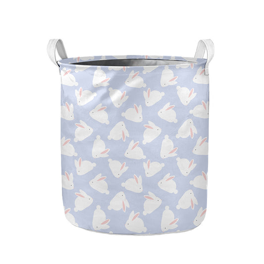 Mini Rabbit Pattern Print Collapsible Laundry Basket