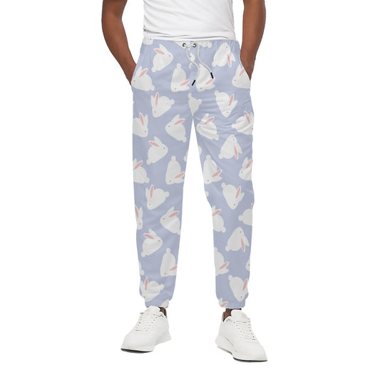 Mini Rabbit Pattern Print Cotton Pants
