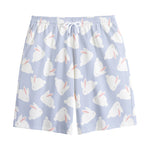 Mini Rabbit Pattern Print Cotton Shorts