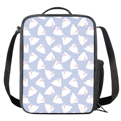 Mini Rabbit Pattern Print Crossbody Lunch Bag