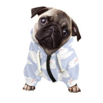 Mini Rabbit Pattern Print Dog Zip Up Hoodie