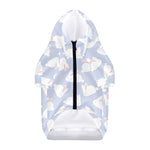Mini Rabbit Pattern Print Dog Zip Up Hoodie