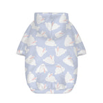 Mini Rabbit Pattern Print Dog Zip Up Hoodie