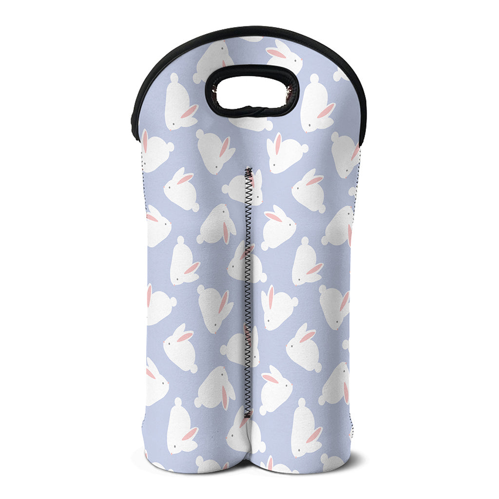 Mini Rabbit Pattern Print Double Neoprene Wine Tote