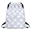Mini Rabbit Pattern Print Drawstring Backpack