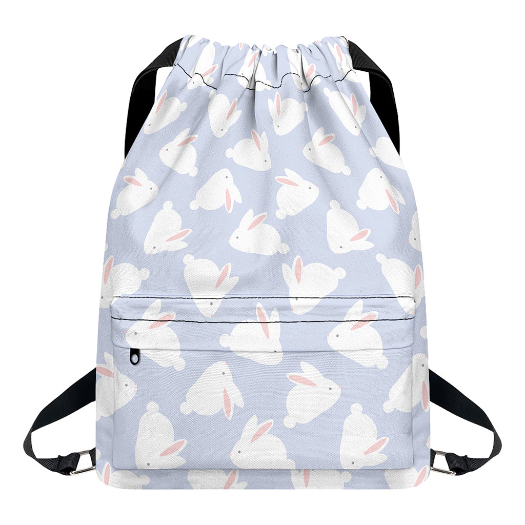 Mini Rabbit Pattern Print Drawstring Backpack