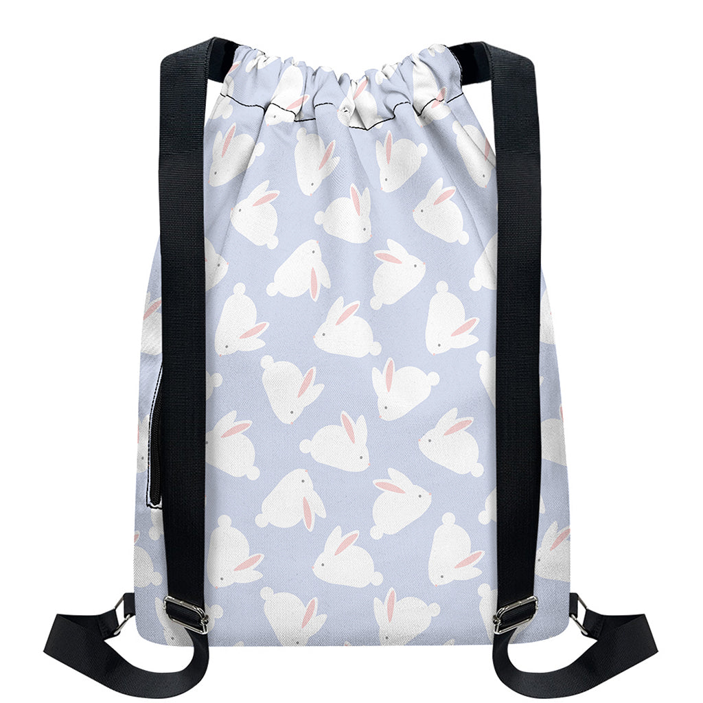 Mini Rabbit Pattern Print Drawstring Backpack