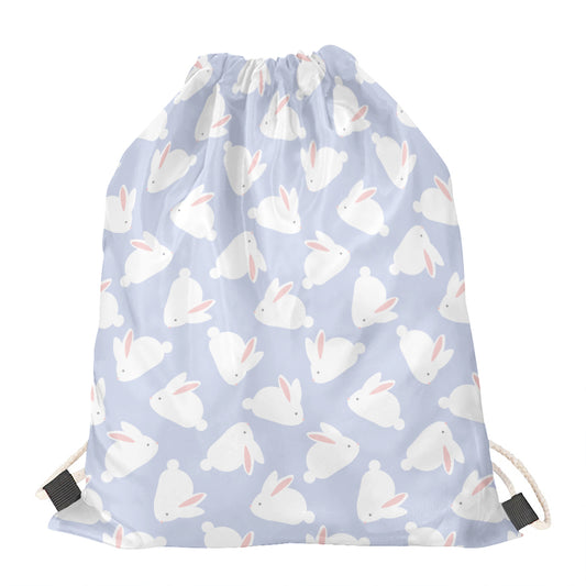 Mini Rabbit Pattern Print Drawstring Bag