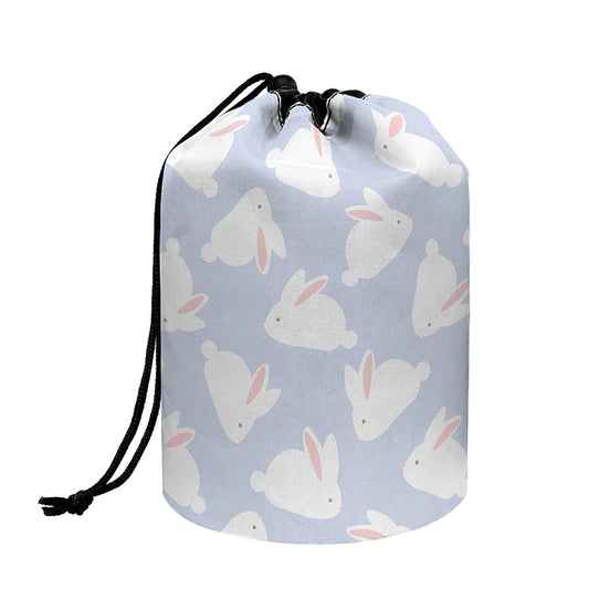 Mini Rabbit Pattern Print Drawstring Makeup Bag