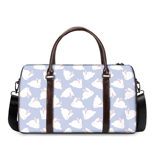 Mini Rabbit Pattern Print Duffle Bag