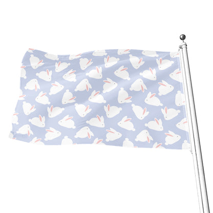 Mini Rabbit Pattern Print Flag