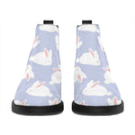 Mini Rabbit Pattern Print Flat Ankle Boots