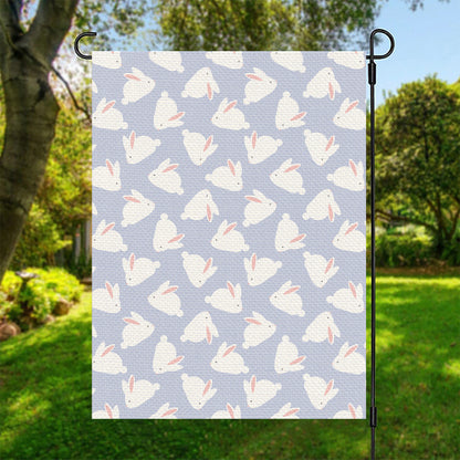 Mini Rabbit Pattern Print Garden Flag