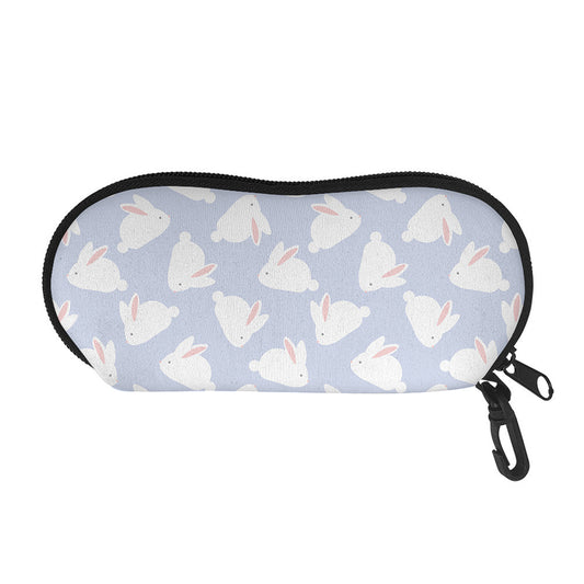 Mini Rabbit Pattern Print Glasses Case