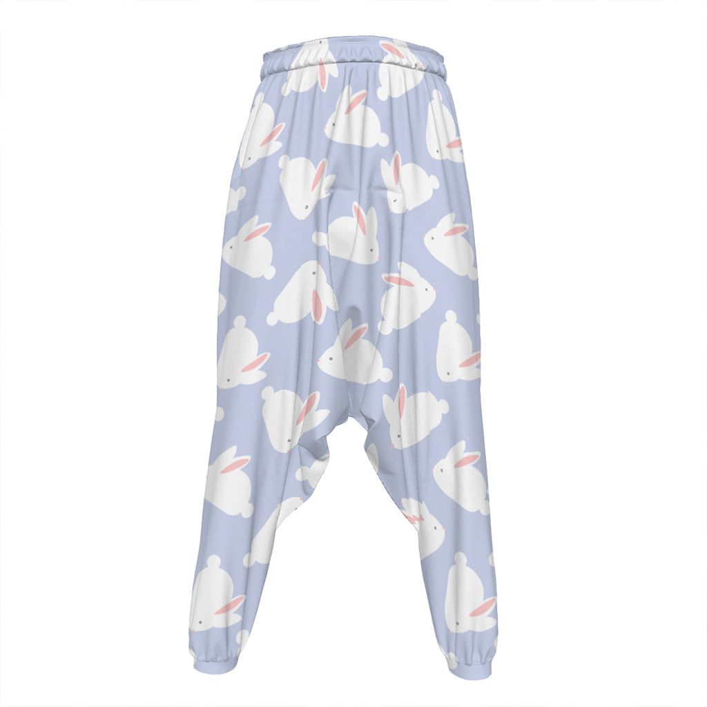 Mini Rabbit Pattern Print Hammer Pants