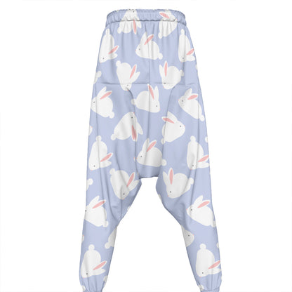 Mini Rabbit Pattern Print Hammer Pants