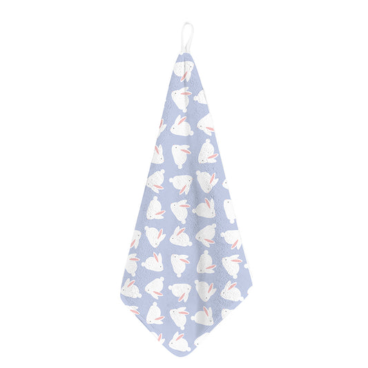Mini Rabbit Pattern Print Hand Towel