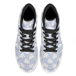 Mini Rabbit Pattern Print High Top Leather Sneakers