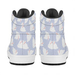 Mini Rabbit Pattern Print High Top Leather Sneakers