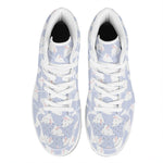 Mini Rabbit Pattern Print High Top Leather Sneakers