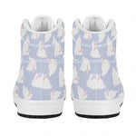 Mini Rabbit Pattern Print High Top Leather Sneakers