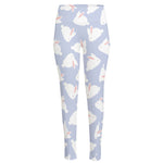 Mini Rabbit Pattern Print High-Waisted Pocket Leggings