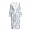 Mini Rabbit Pattern Print Hooded Bathrobe