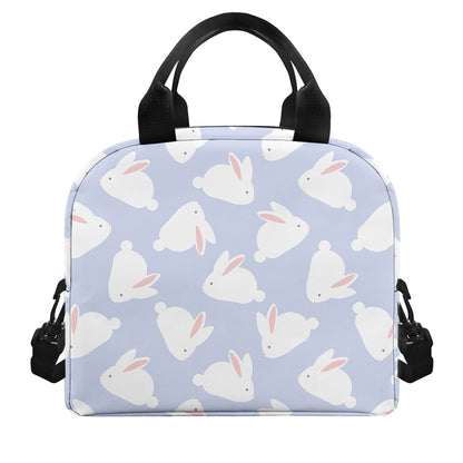 Mini Rabbit Pattern Print Insulated Lunch Bag
